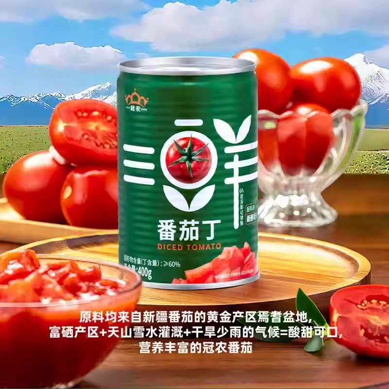 Get 400g * 1 canned Xinjiang diced tomatoes 400 g Delivered | Weee