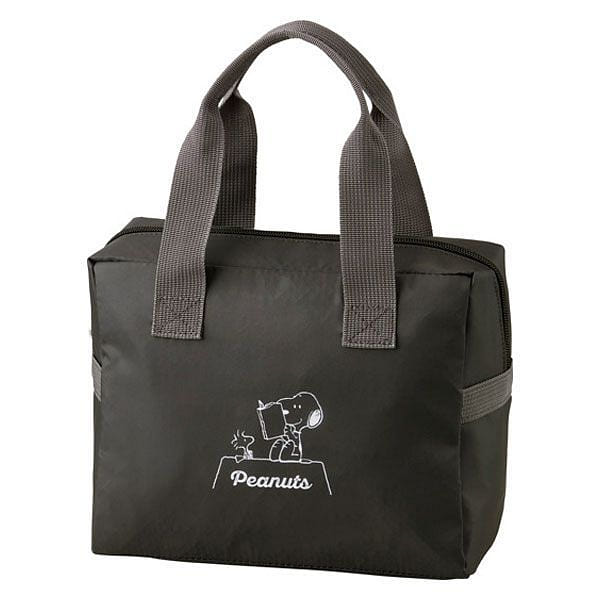 OSK PEANUTS Snoopy Black Lunch Bag Mini Tote Bag 1 count