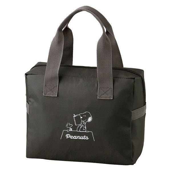 OSK PEANUTS Snoopy Black Lunch Bag Mini Tote Bag 1 count