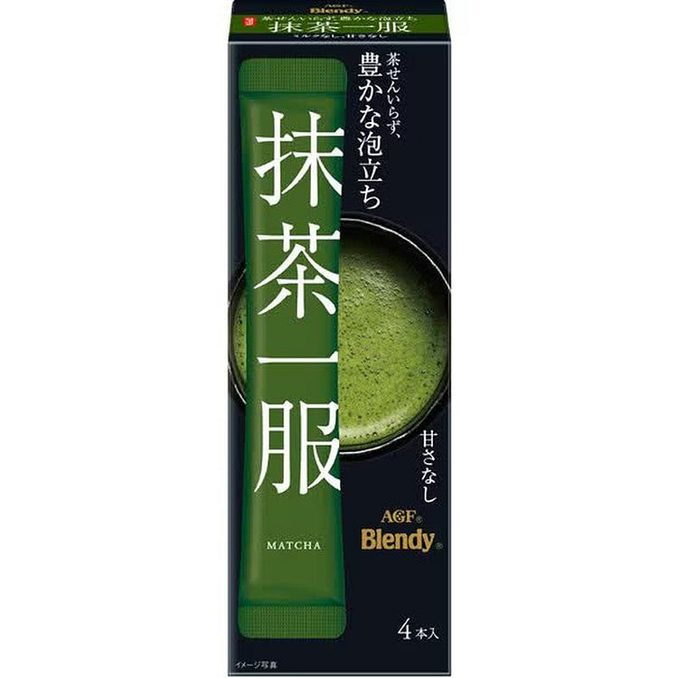 Blendy Matcha Ippuku, No Milk, 4 sticks 1 each