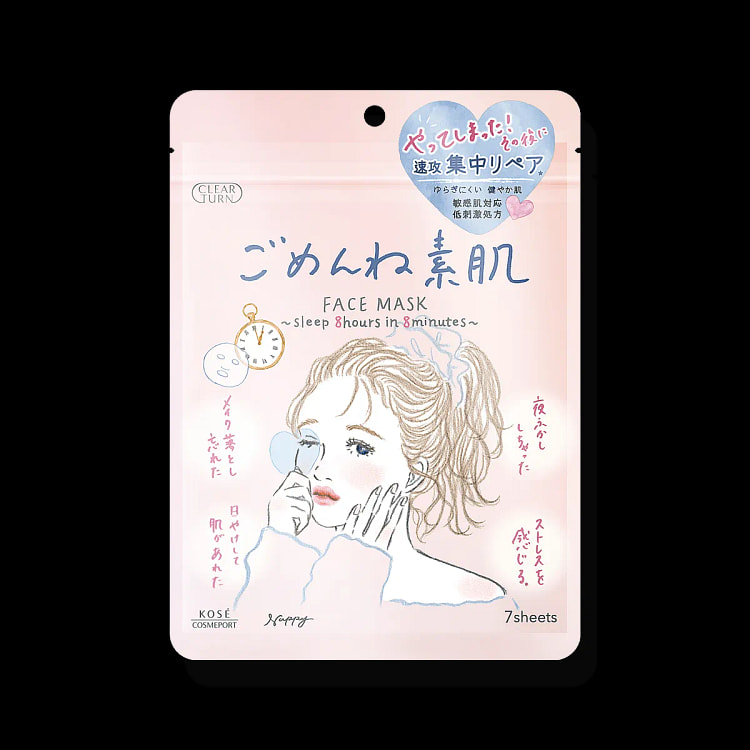 日本 KOSE イラストシリーズ コンセントレート リペア スキンマスク 7枚