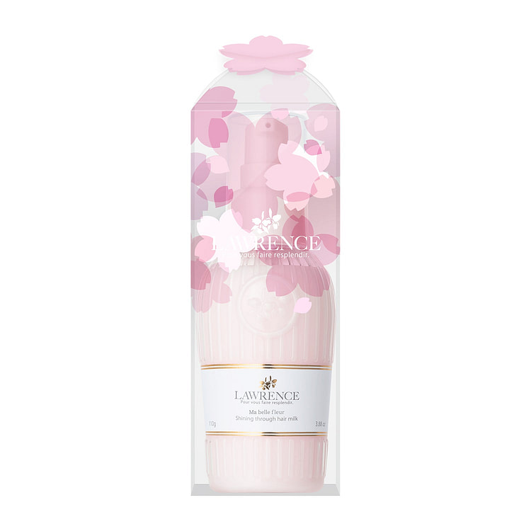 025SAKURA限定パッケージ　ロウレンス　シャイニングスルーヘアミルク　マベルフルール　110g
