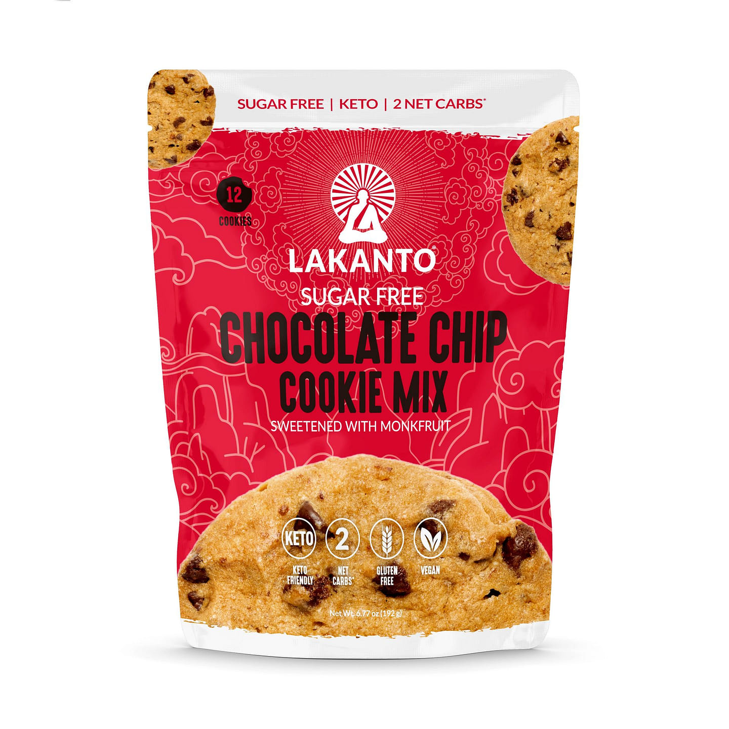 Lakanto Sugar Free Chocolate Chip Cookie Mix 6.77 온스