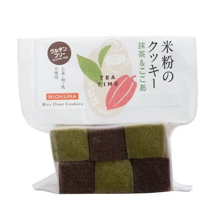 Biokura 米粉抹茶可可饼干 12块 1 份