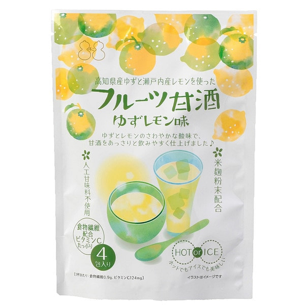 富士食品 濑户高知县 柚子柠檬甘酒粉  15gx4 1 份