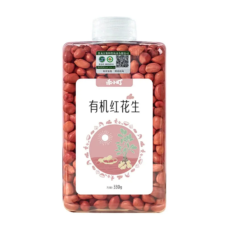 He Xiaomachi Organic Red-Skin Peanuts 330g*1 bag 330 g
