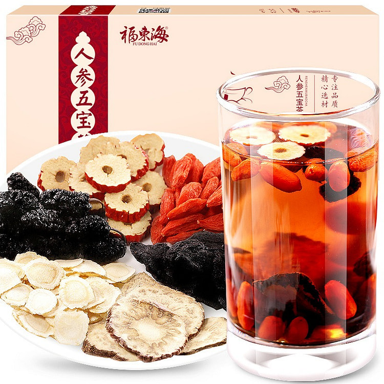 Fu Dong Hai Ginseng Five Herbs Wellness Tea 250g 1 box