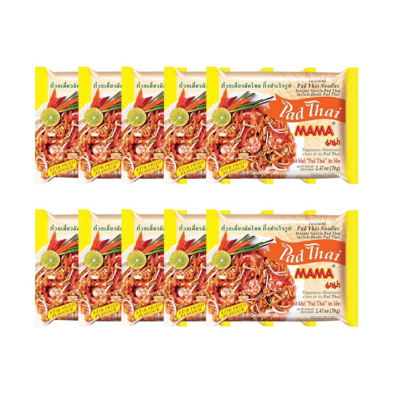 Mama Pad Thai Instant Noodle 2.47oz pack of 10 1 each