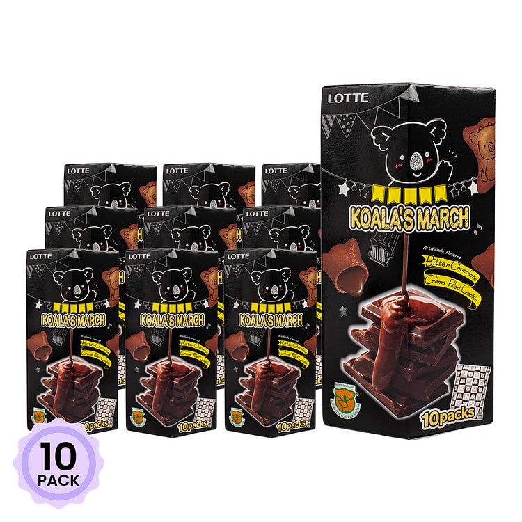 Lotte Koala's March Bitter Chocolate Cream Biscuits Family Size 10 oz*10 pa