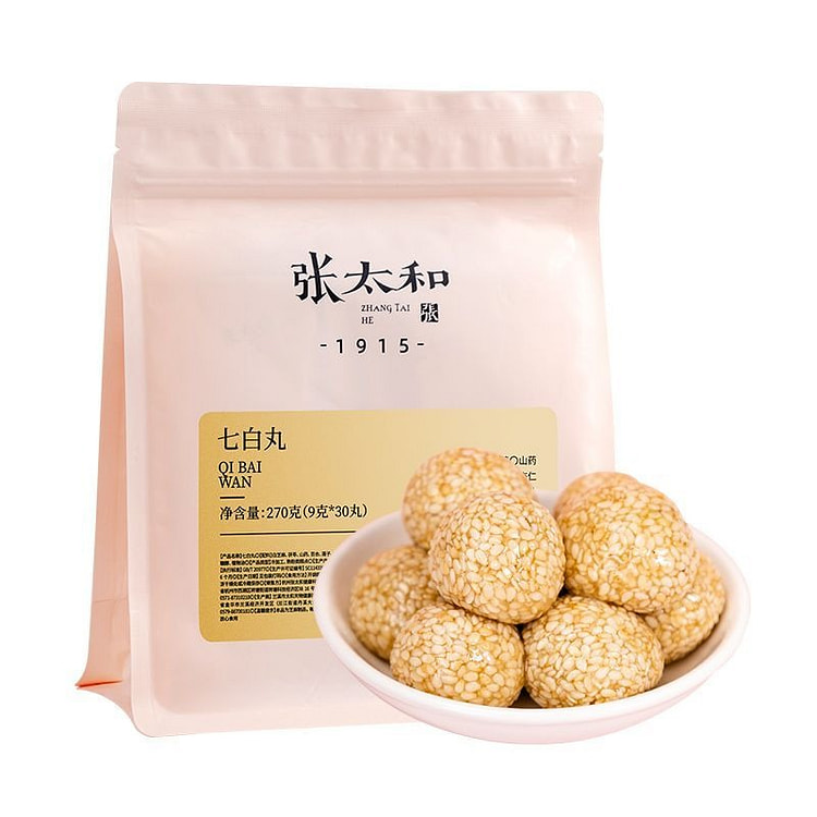 张太和杏仁七白丸白芝麻茯苓葛根七白零食270g 270 克