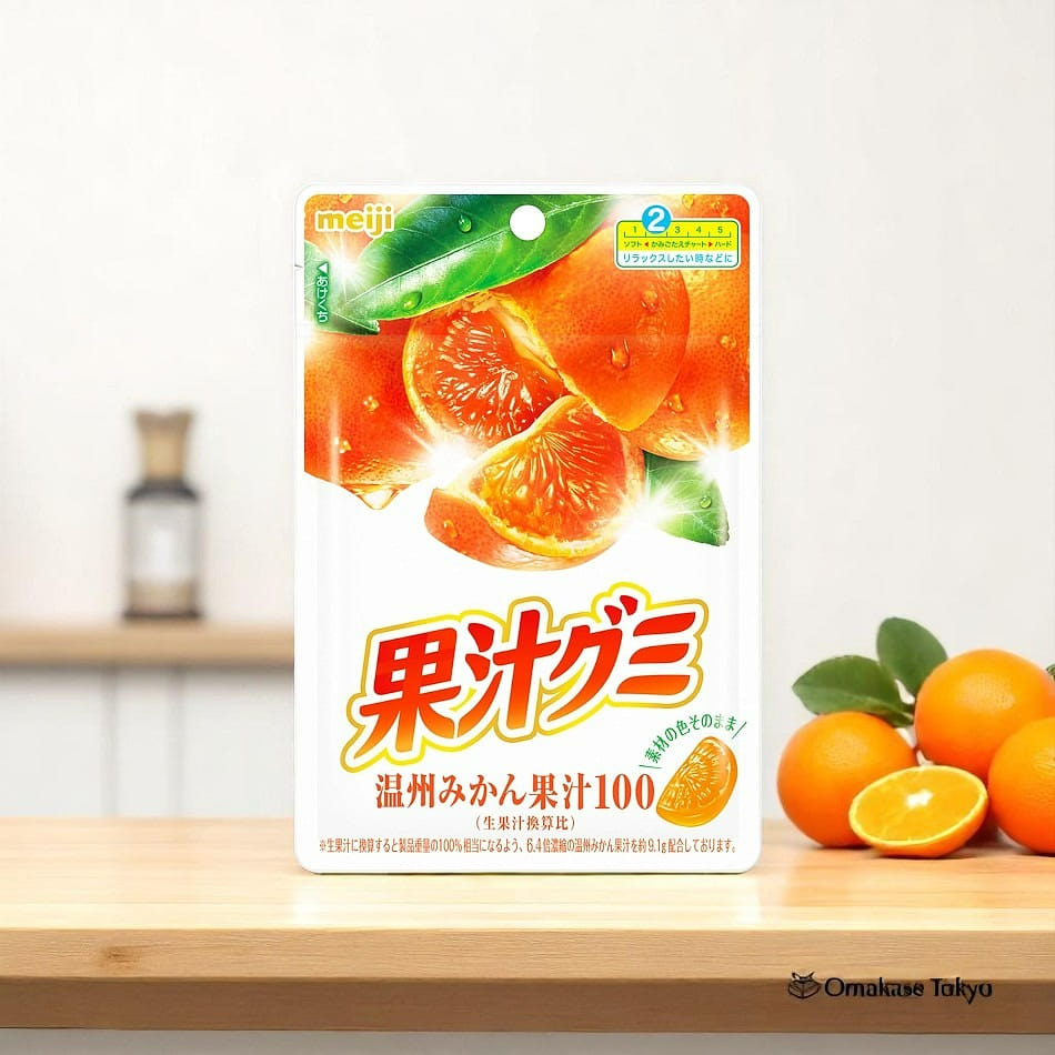 Meiji Satsuma Mandarin Gummy Candy 54g 54 그램