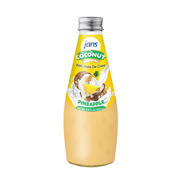 Jans COCONUT MILK NATA DECOCO PINEAPPLE Pack of 12 9.8 fl.oz*12 pack