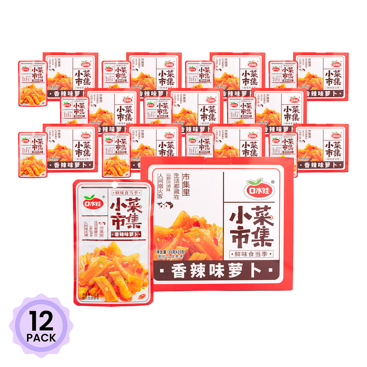 口水娃 萝卜干 香辣味 640 克*12 包