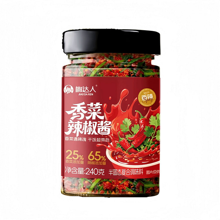 椒达人 暴香香菜辣椒酱240g*1瓶 240 克