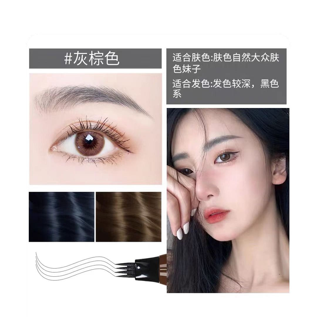 Watsons quad eyebrow pencil gray brown 1 1 count