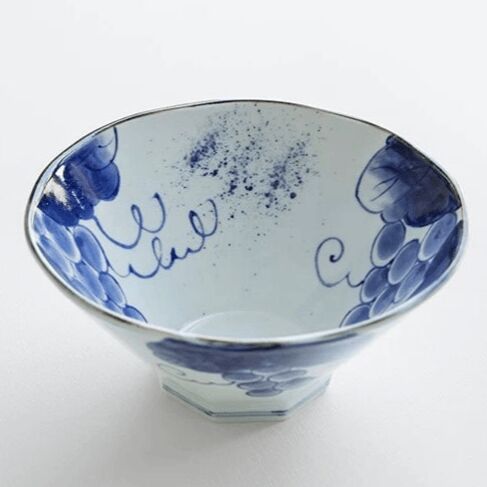 Arita Ware Hand Drawn Ramen Bowl (Gift Box)-Grape 1 count