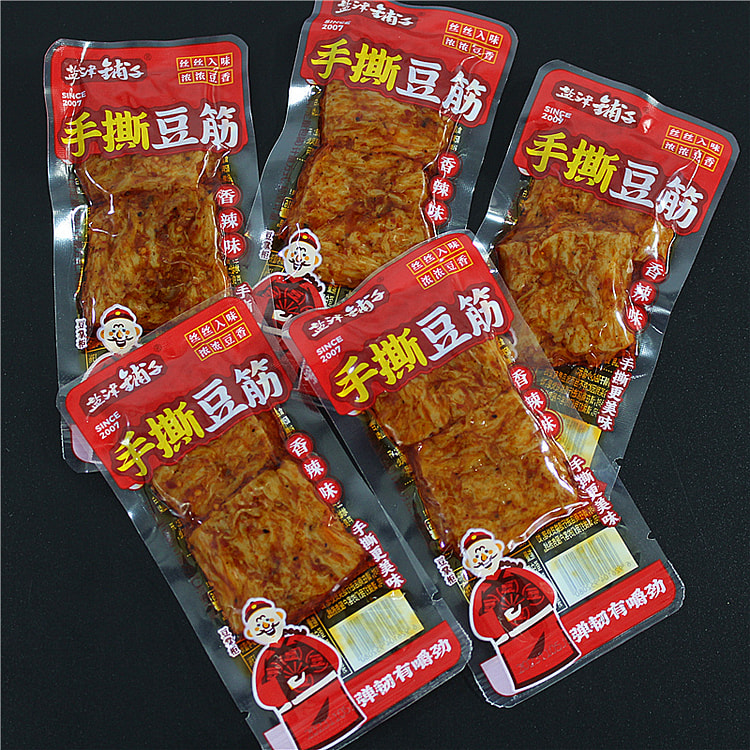 Yanjin Shop Hand Teared Bean Tendons Spicy 16g * 5 Pack