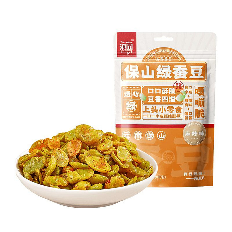 滇园 保山绿蚕豆 麻辣味 云南特产绿心蚕豆兰 坚果 100 克