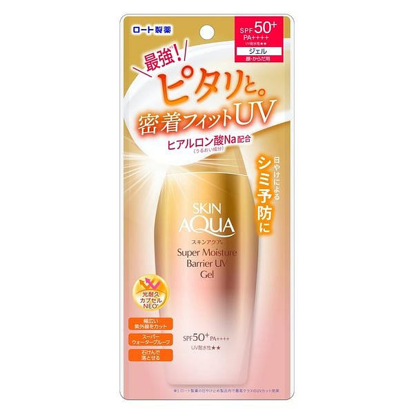 Rohto SKIN AQUA Refreshing and Moisturizing Golden Tube Gel Sunscreen SPF50+ PA+ 100 g