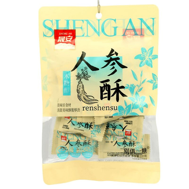 长白山特产木糖醇人参酥100克1代 100 克