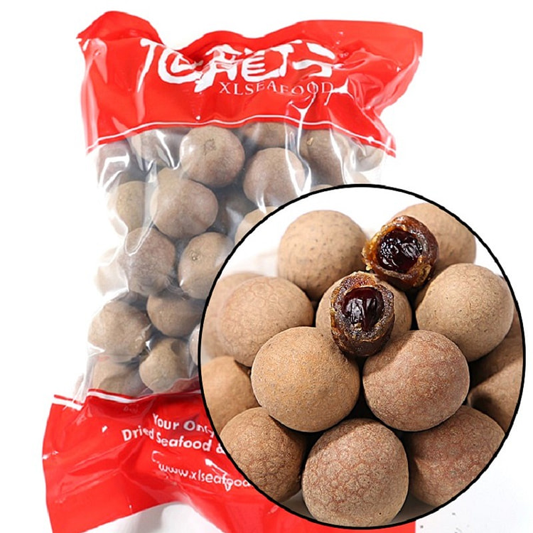 Xlseafood CHINA Grade Premium Nature Unsulphure Dried Longan with shell 1lb