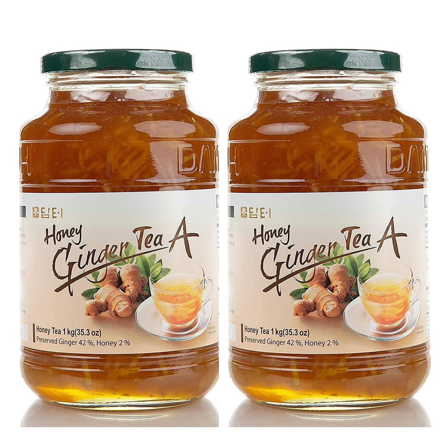 Damtuh Honey Ginger Tea, 1kg x 2 Bottles 4.4 lb