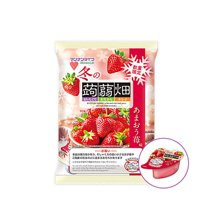 マンナンライフ 甘王いちご味こんにゃくゼリー 25g×10個/袋