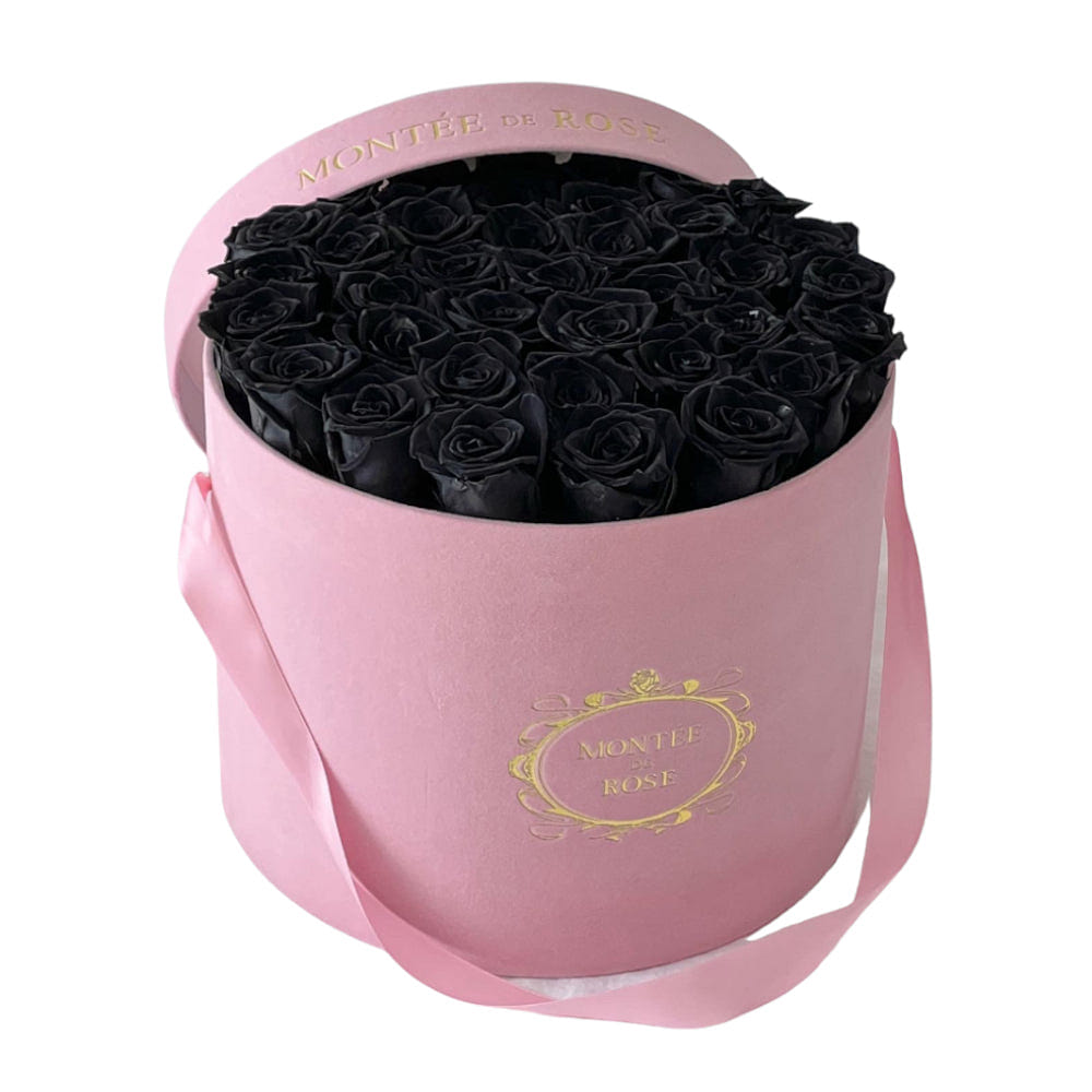 SUEDE PINK LARGE ROUND Black 1 each