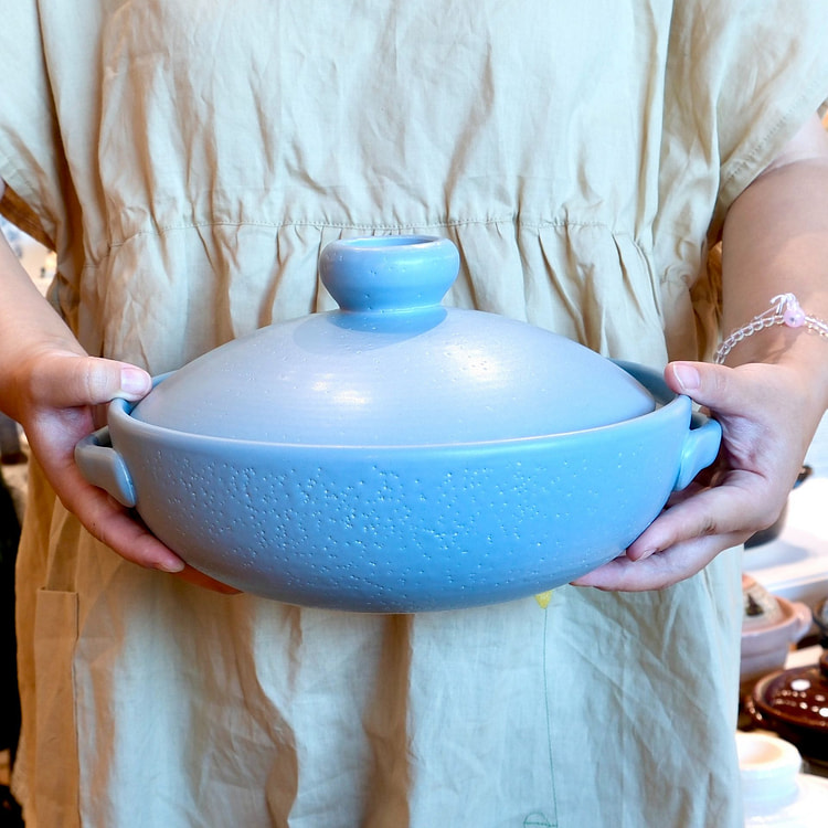 Banko ware Blue 1.5L Size8 Pot(Gift Box)