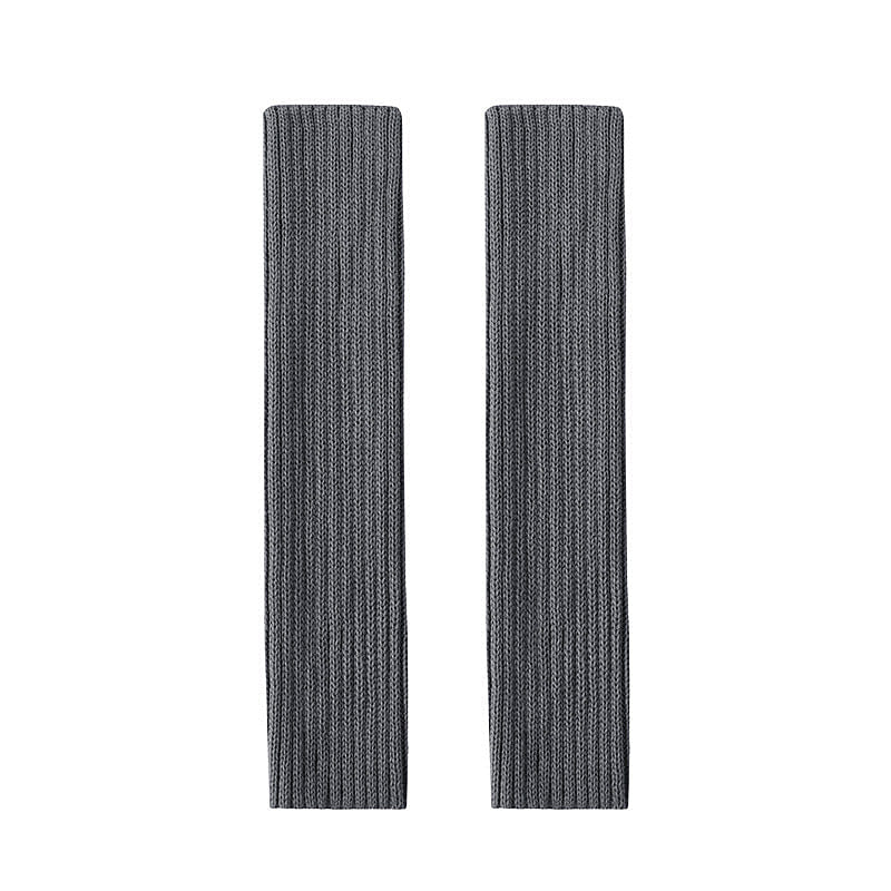 40cm Knitted Y2K Sock Covers, Leg Warmers, dark grey 0 lb