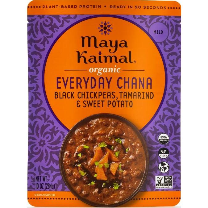 Maya Kaimal Organic Everyday Chana - Black Chickpeas + Tamarind + Sweet Potato, 10 oz pouch 10 oz