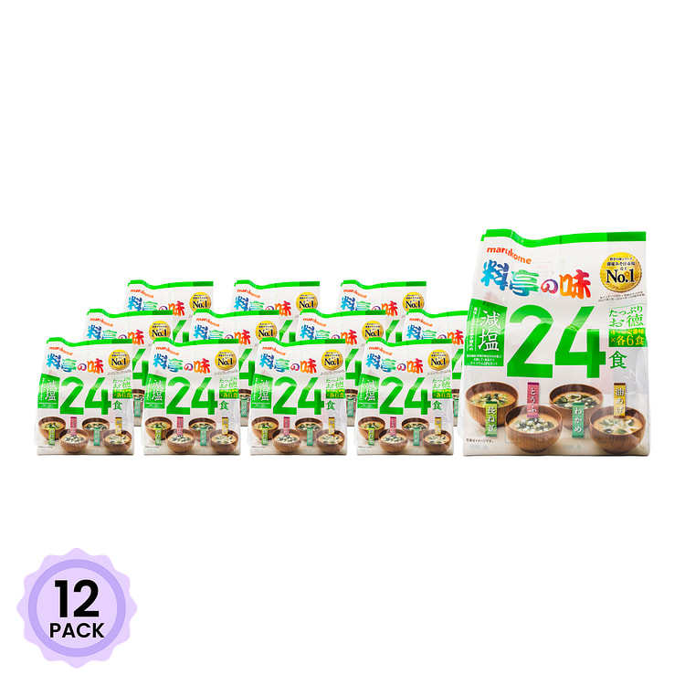 Marukome Instant Miso Ryotei Low Sodium 24pcs 15.5 oz*12 pack