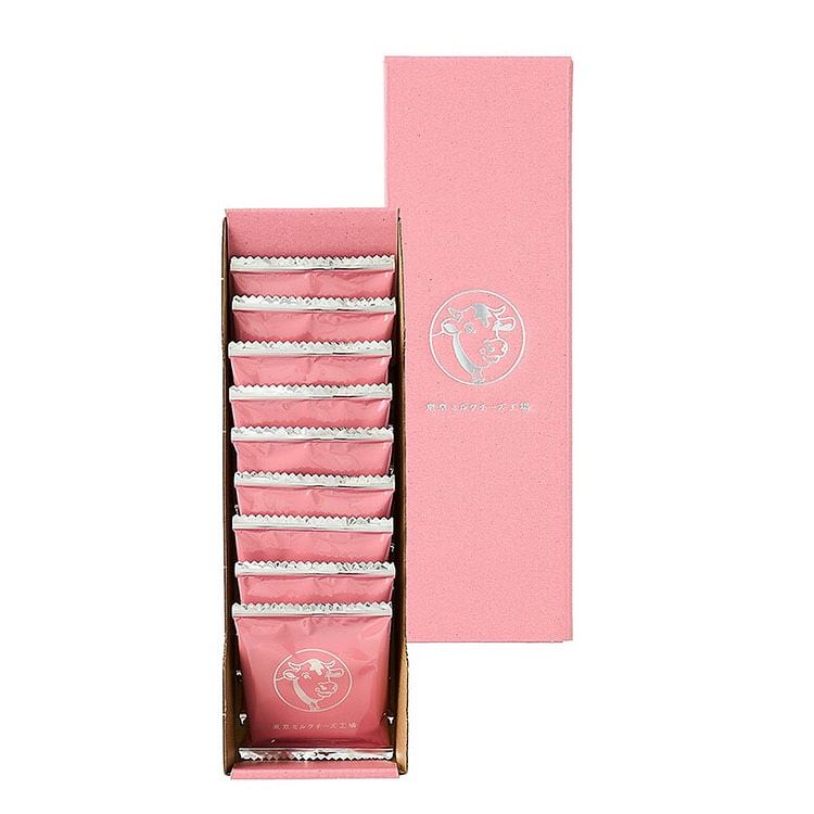 日本 东京牛奶芝士工厂 草莓芝士饼干 9枚装 1 盒
