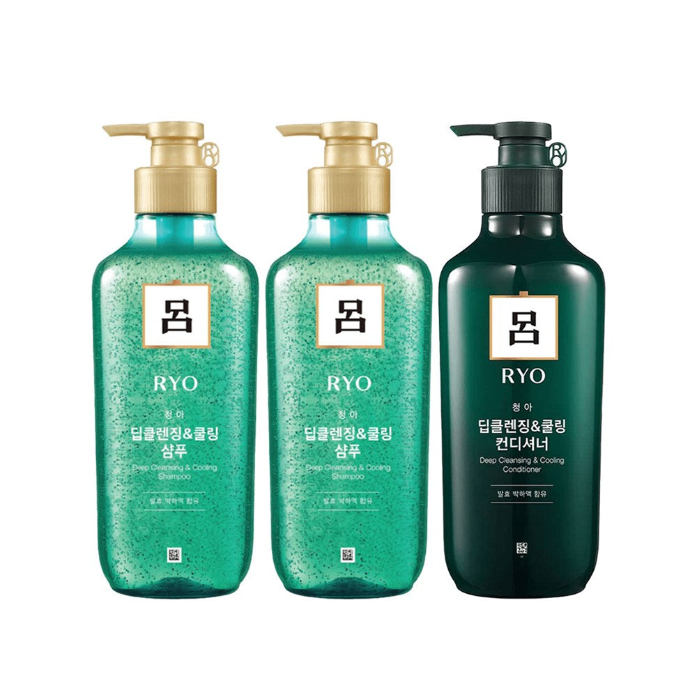 Get RYO Deep Cleansing Shampoo 550ml*2 + Conditioner 550ml*1 Set of 3