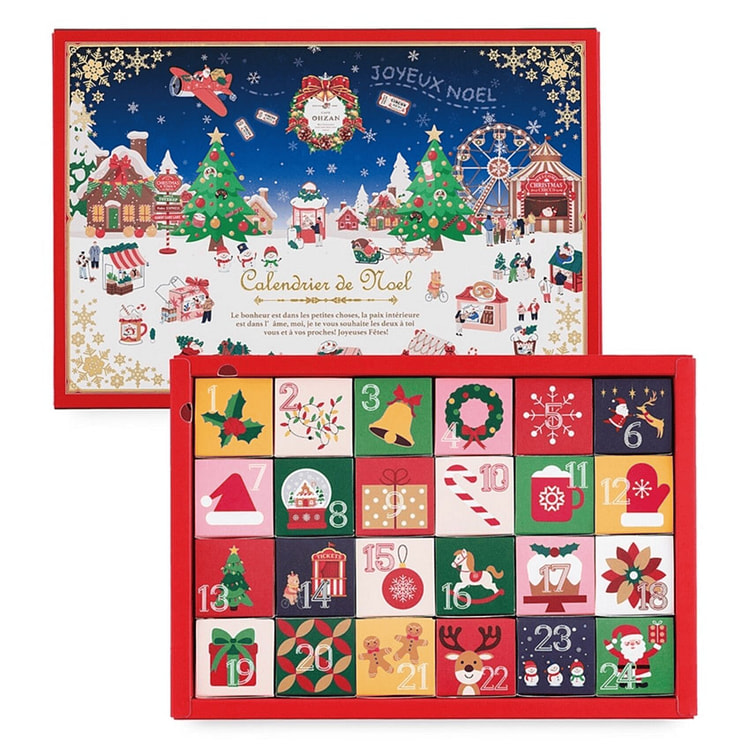 CAFE OHZAN 2025 Christmas Calendar Chocolate 24pcs 1 each