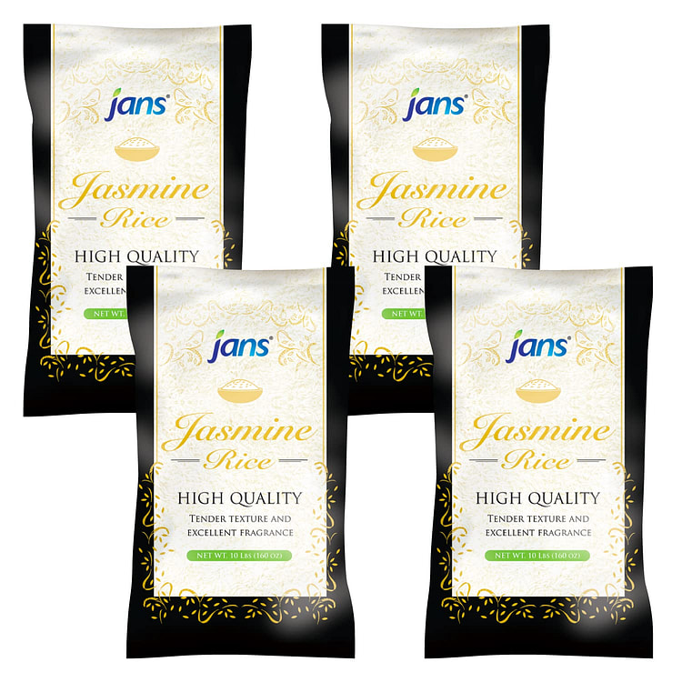Jans - Jasmine Rice, 160 oz, Pack of 4 160 oz*4 pack