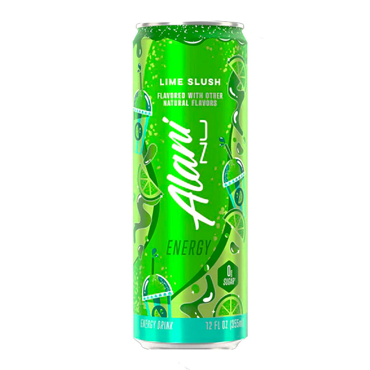 Alani Nu Energy Drink Lime Slush 12oz Can 1 each