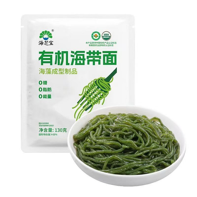 海芝宝 有机海带面3包 0糖0脂免煮 390 克