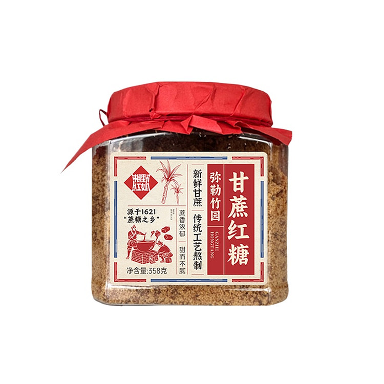 湘野红姐甘蔗红糖358g*1罐