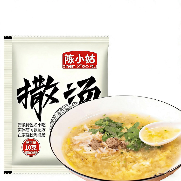 陈小姑撒汤沙汤正宗安徽早餐鸡蛋汤料阜阳蒙城特产小吃 10 克*10 包