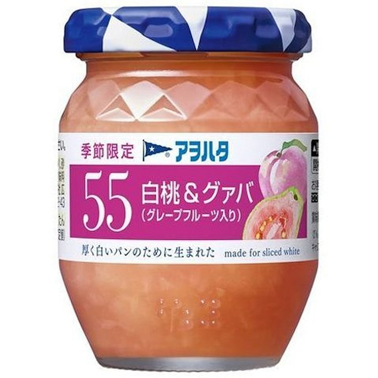 Aohata 55 White Peach & Guava Pulp Jam 150g 1 can