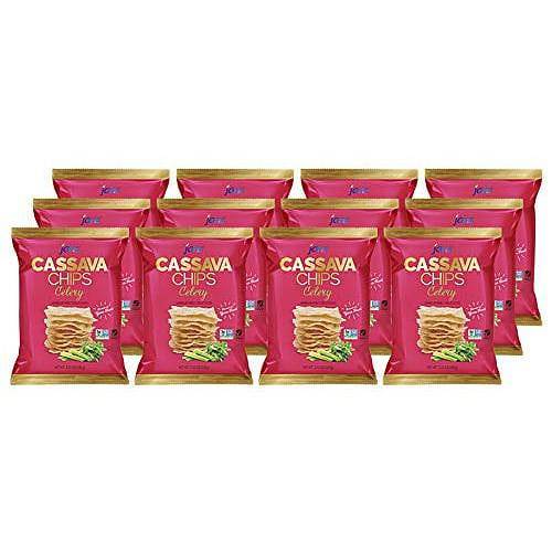Jans – Cassava Chips Celery, 3.52 oz, Pack of 12 3.52 oz*12 pack