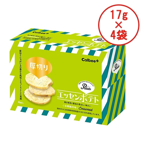 CALBEE Essence Potato Baked Ariake Nori Flavor Chips 68g 4 packs 1 box