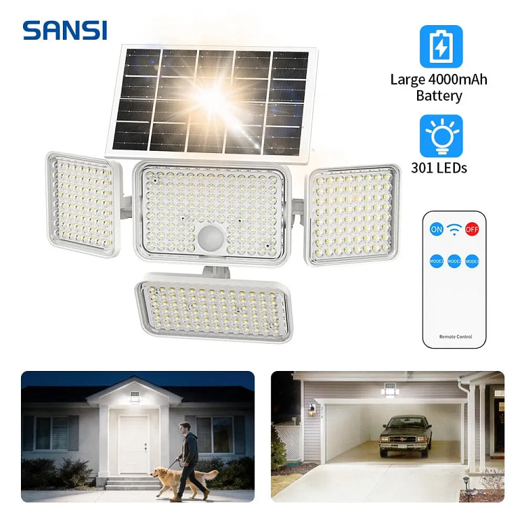 LED Solar Lights With Motion Sensor 10W 1300LM Out 1 box