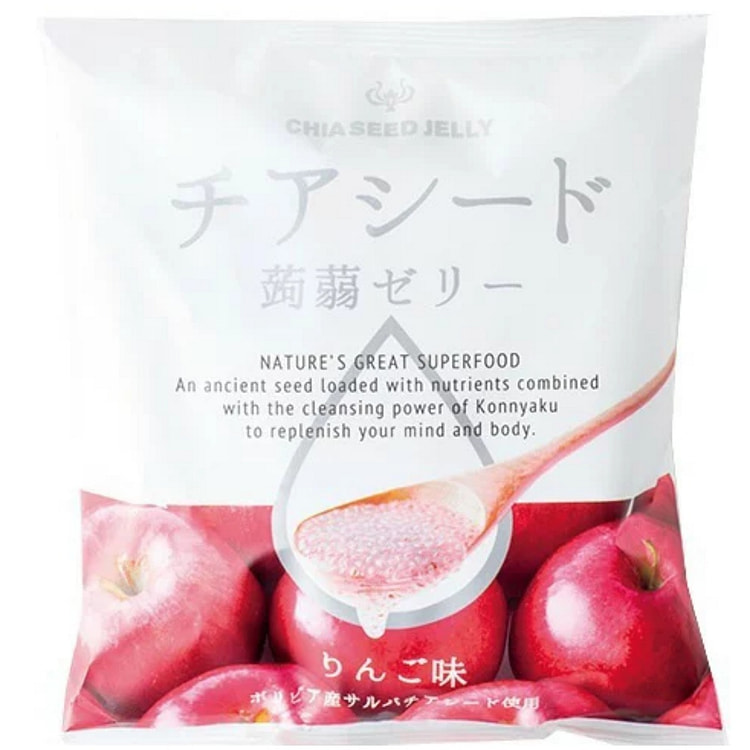 Wakasho Chia Seed Konjac Jelly - Apple (10pcs) 1 pack