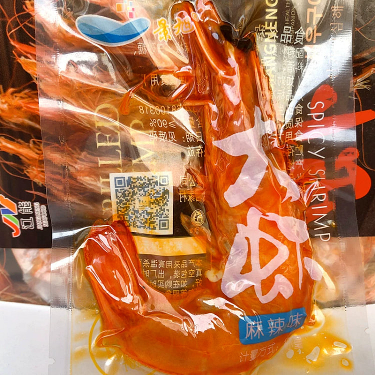 景旭大虾1袋250g麻辣鲜香海鲜零食独立小包