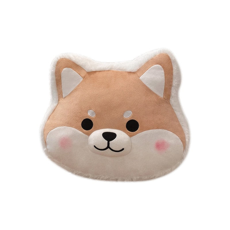 Plush Shiba Inu Pillow - Soft Toy Dog Cushion Doll for Girls Bedside Companion 1 each
