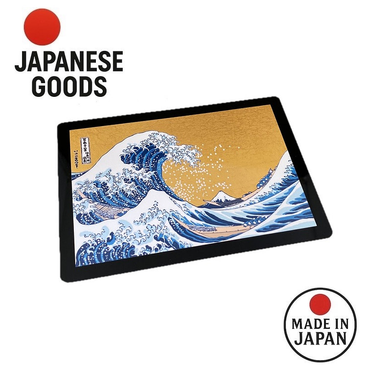 浮世绘金箔鼠标垫波浪日本制造