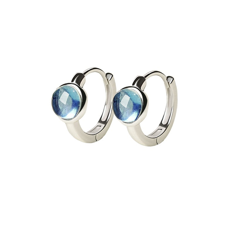 Sea Blue Treasure Earrings Crystal Earrings 6mm 1 box
