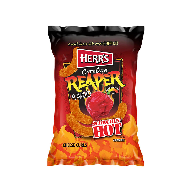Herr's Carolina Reaper Hot Cheese Curls (USA)